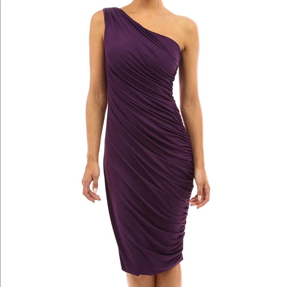 One shoulder cocktail dress